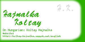 hajnalka koltay business card